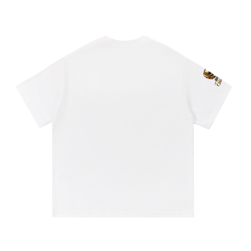 White Okoye Gold Headguard Tee