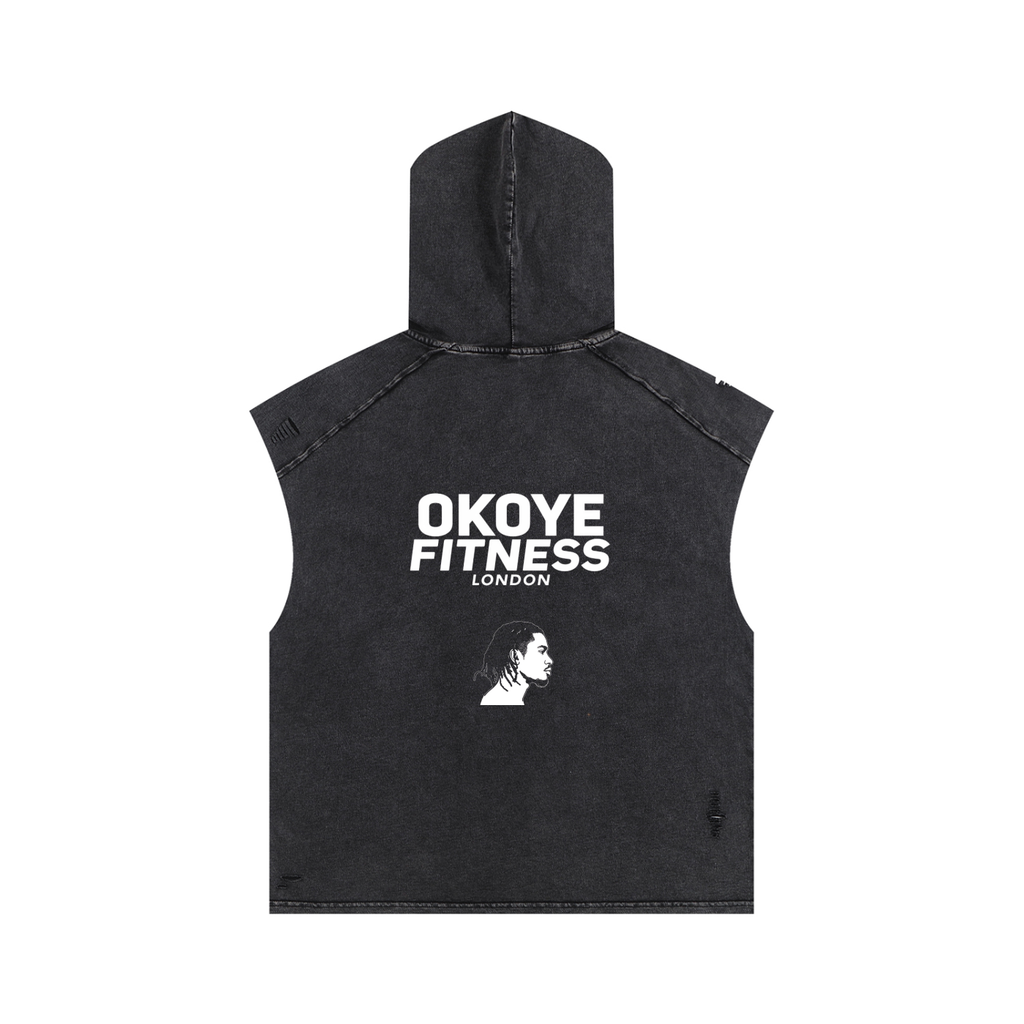 Snow Washed Boxy Hooded Tank Top