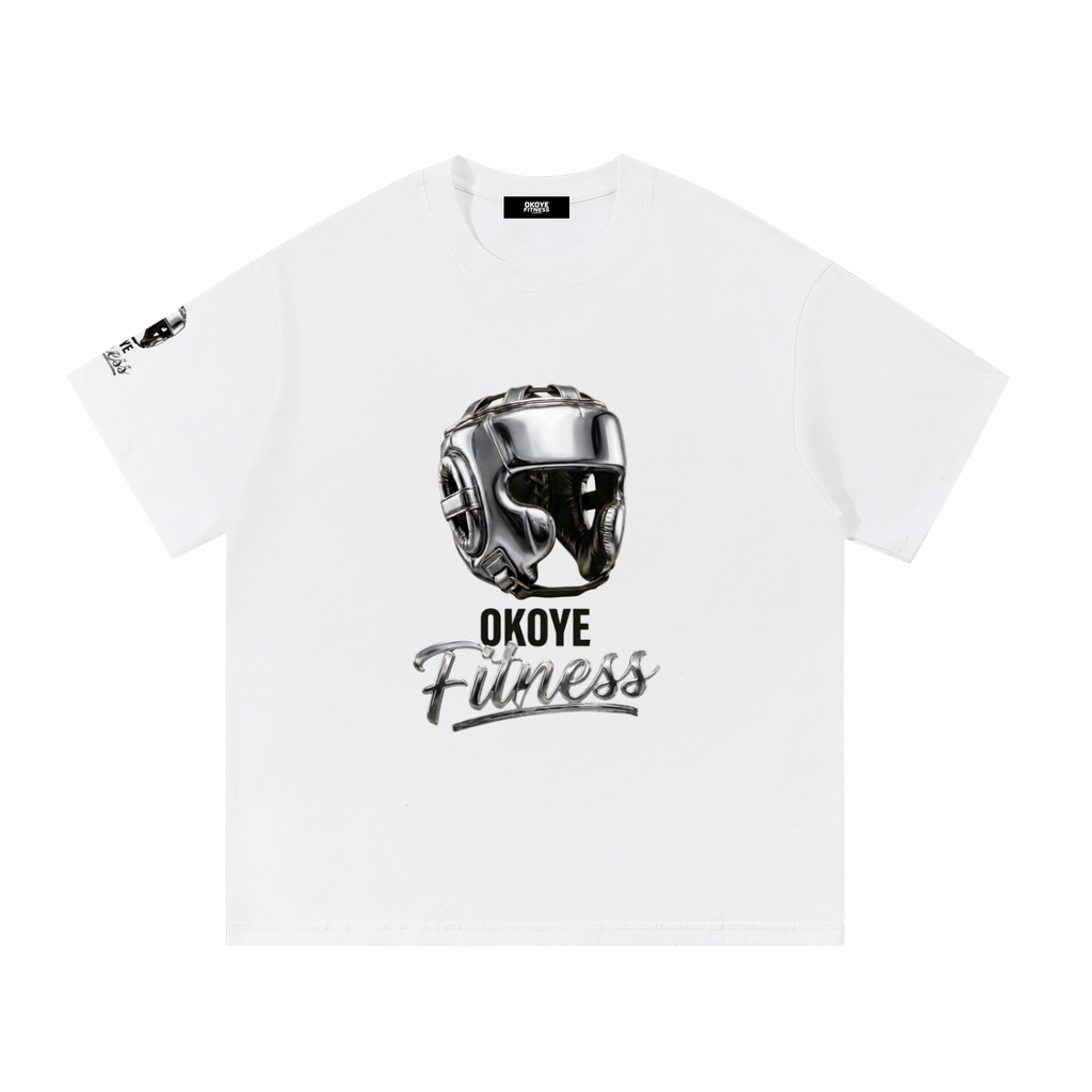 White Okoye Silver Headguard Tee