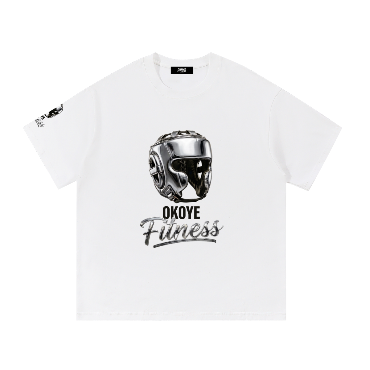 White Okoye Silver Headguard Tee