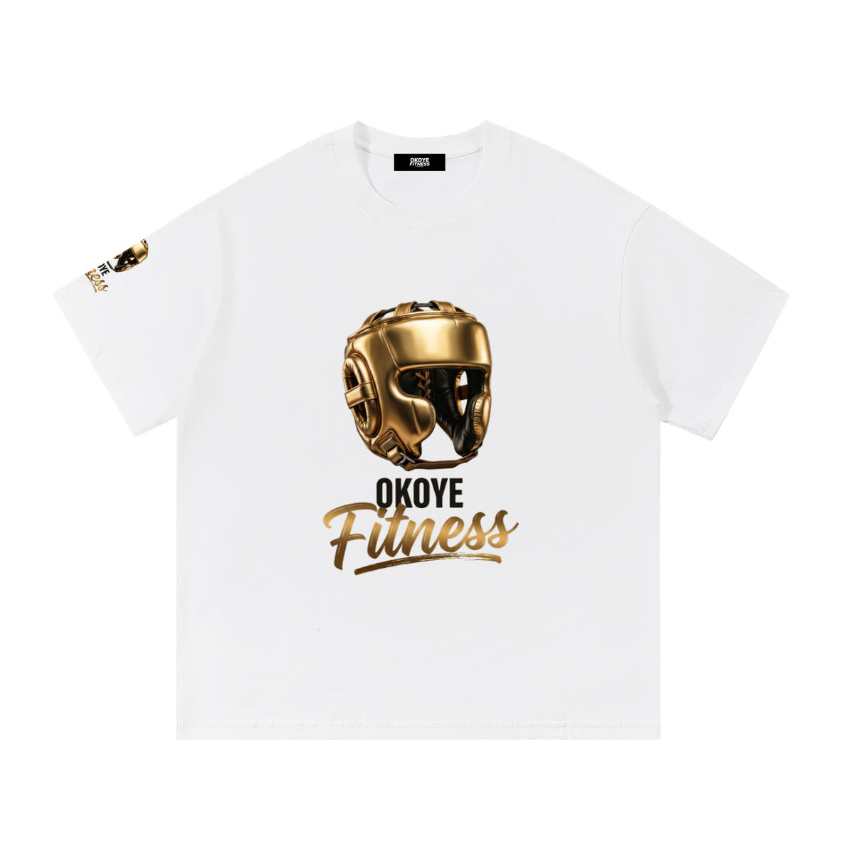 White Okoye Gold Headguard Tee