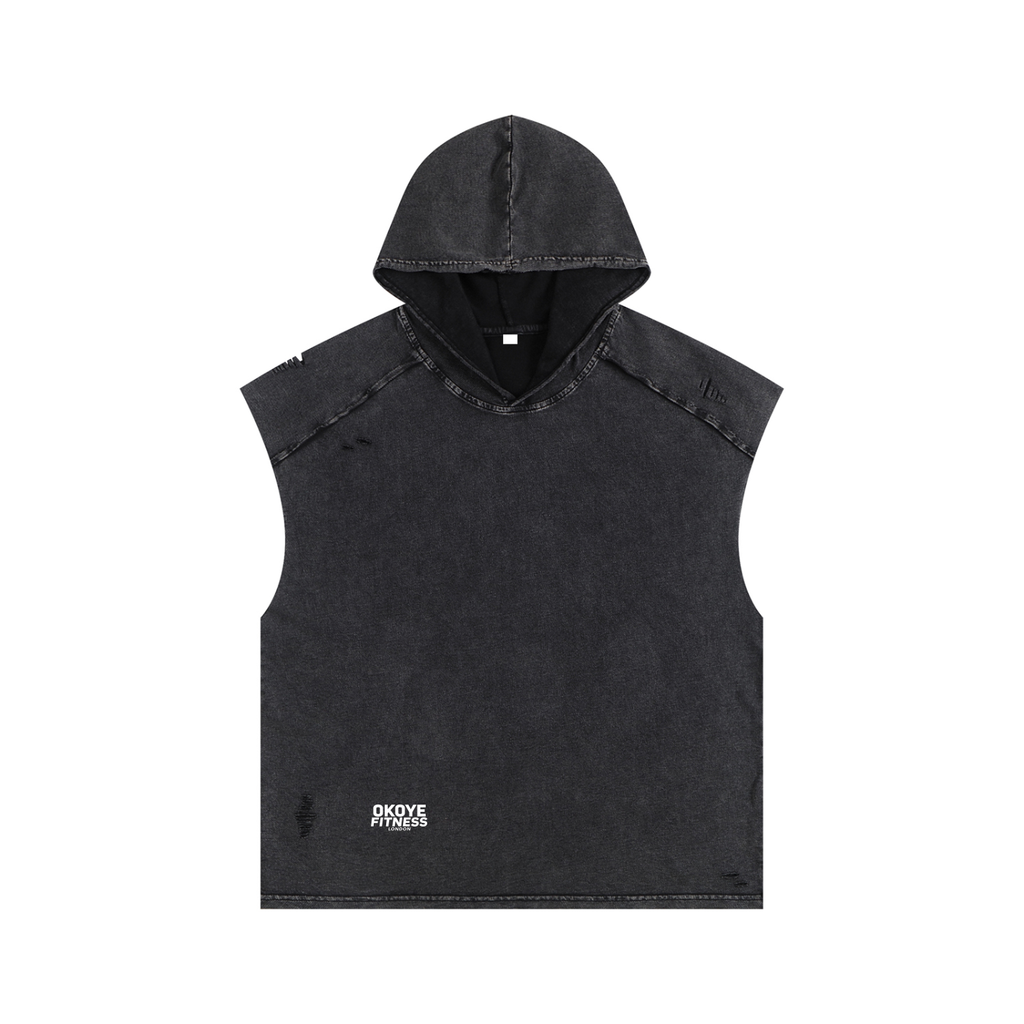 Snow Washed Boxy Hooded Tank Top
