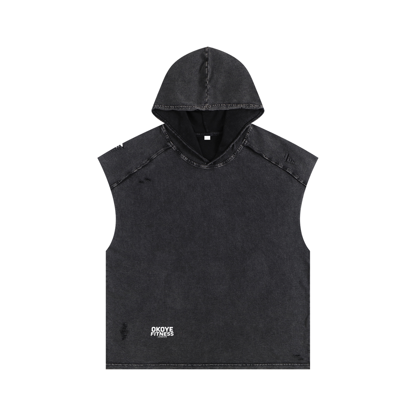 Snow Washed Boxy Hooded Tank Top