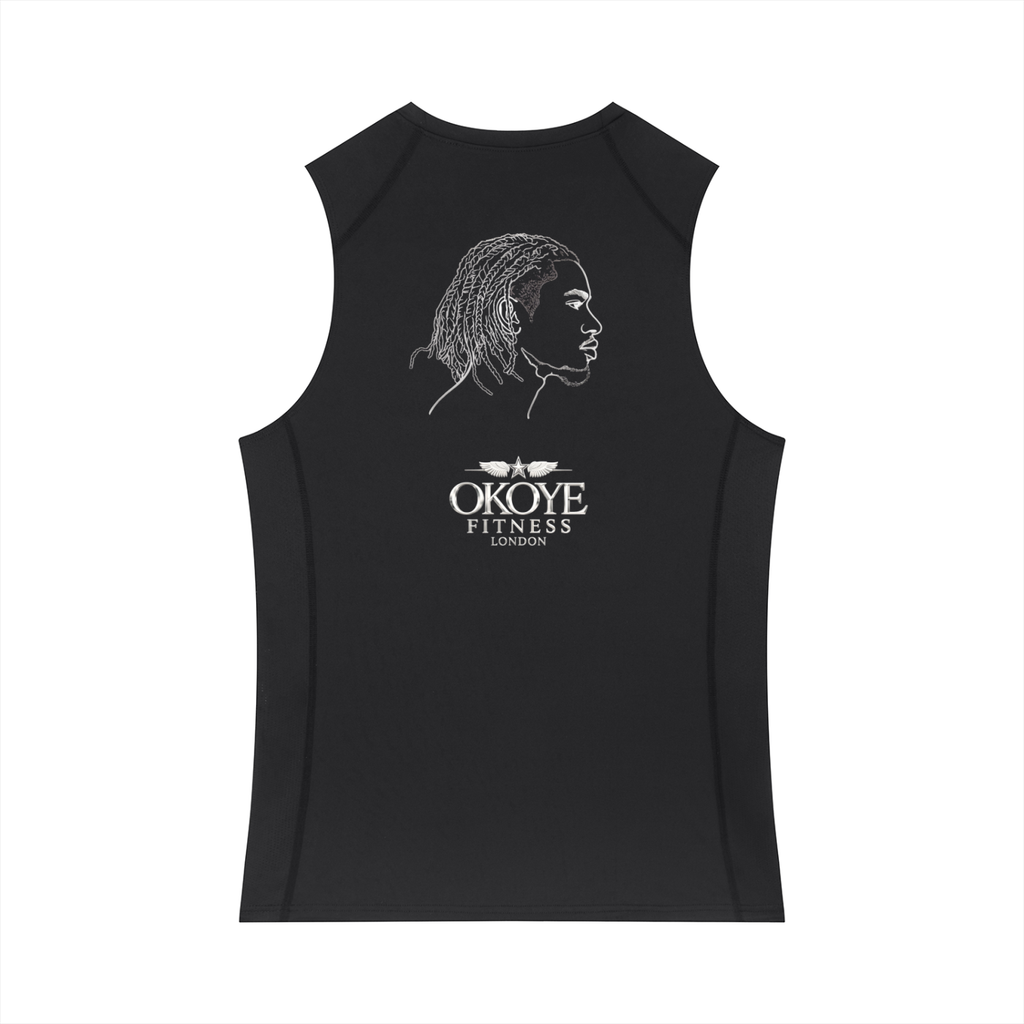 Okoye Men's Slim-Fit Topstitch Tank Top