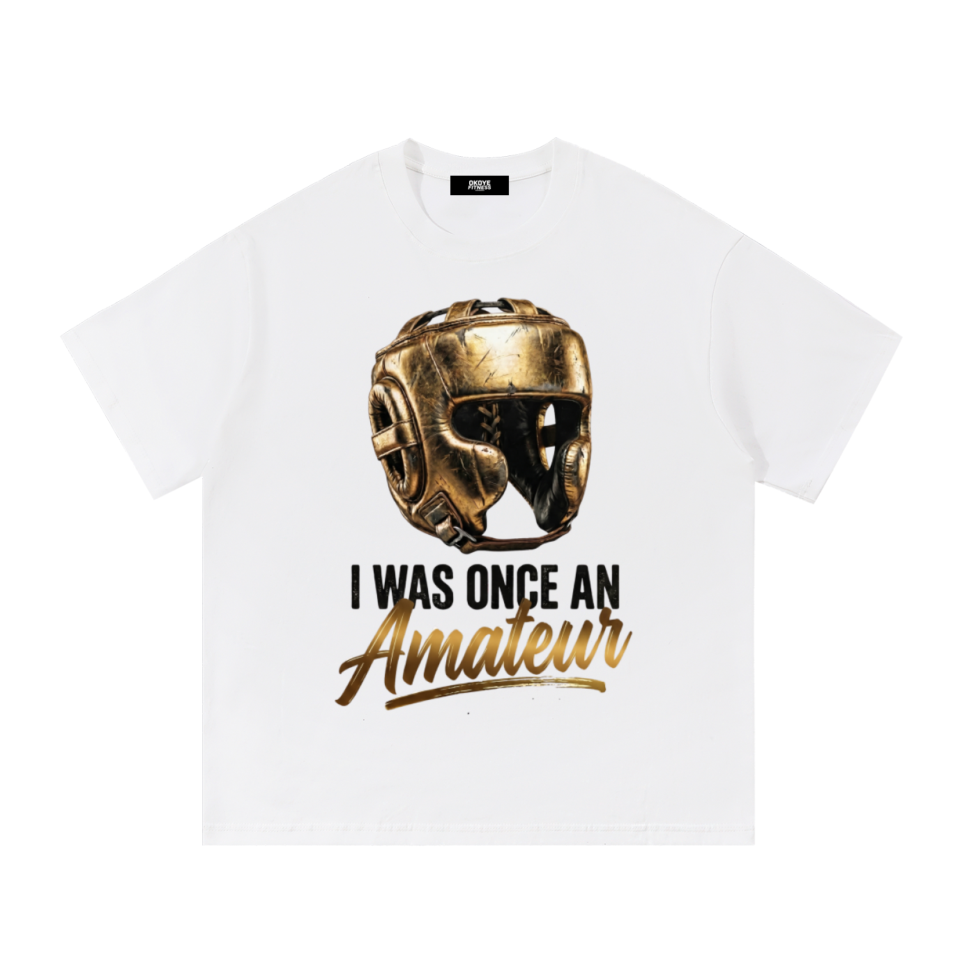 White Okoye Gold Headguard Amateur Tee