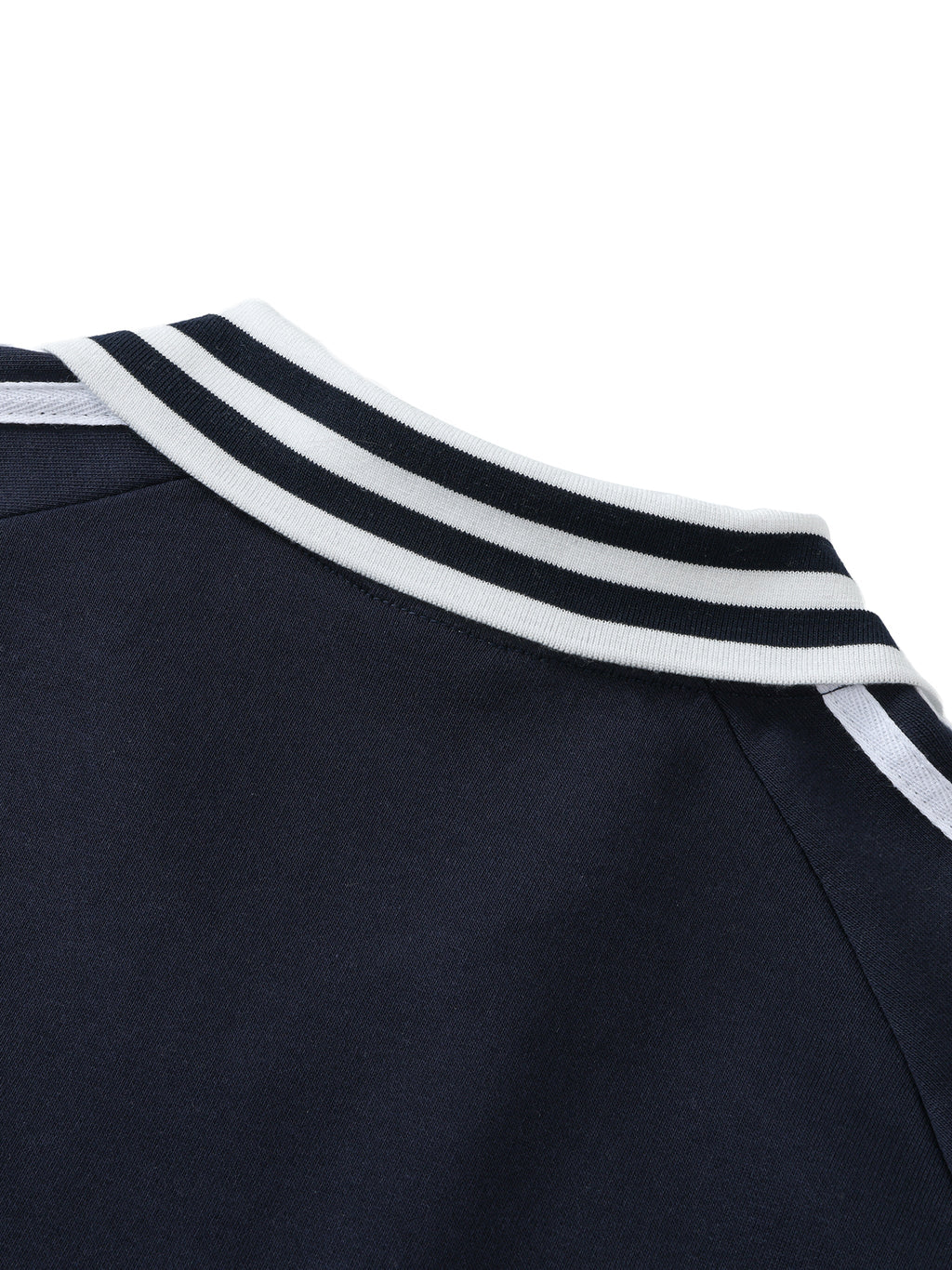 OKOYE LONDON Contrast Striped Lapel Collar Sweatshirt